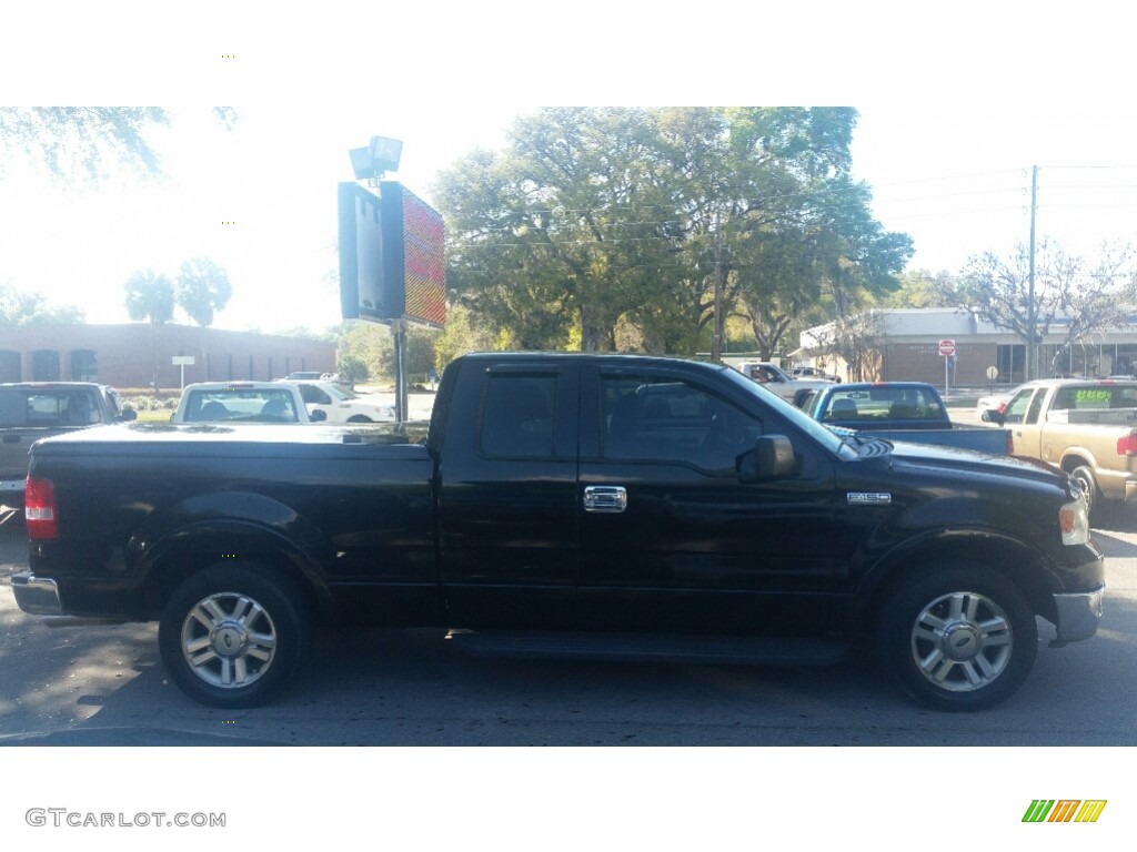 2004 F150 Lariat SuperCab - Black / Black photo #2