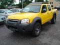 2001 Solar Yellow Nissan Frontier XE V6 Crew Cab 4x4  photo #1