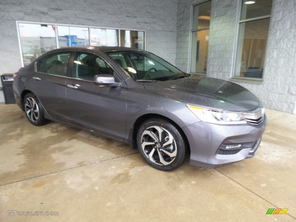 2017 Accord EX-L Sedan - Modern Steel Metallic / Black photo #1
