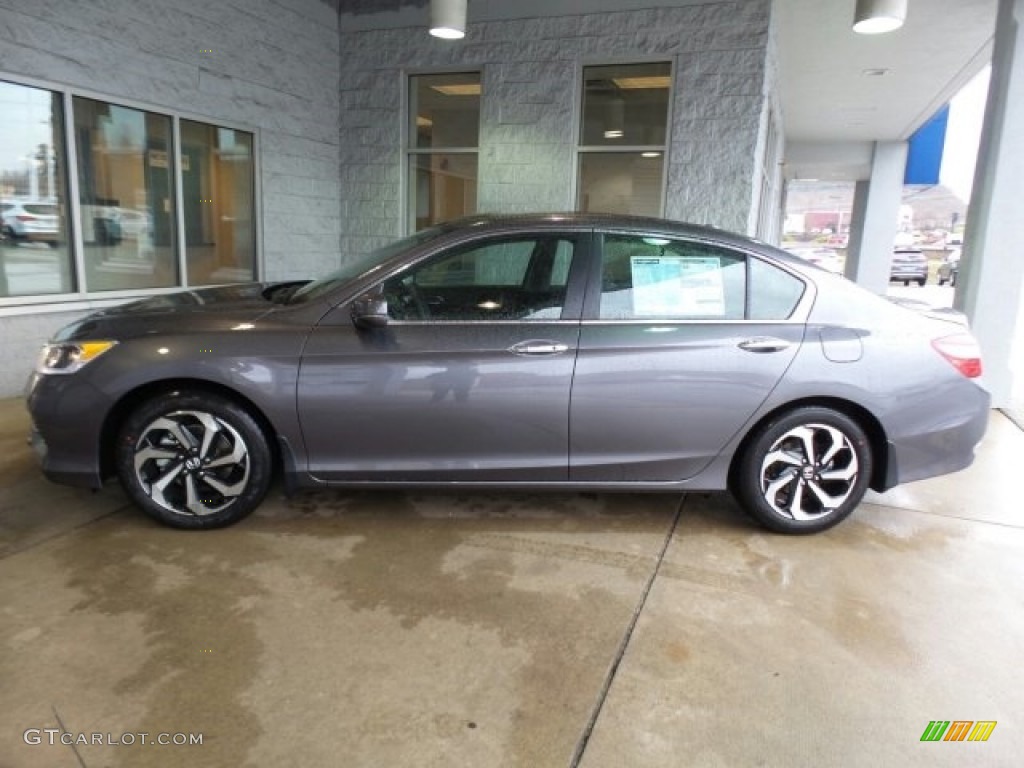 2017 Accord EX-L Sedan - Modern Steel Metallic / Black photo #6