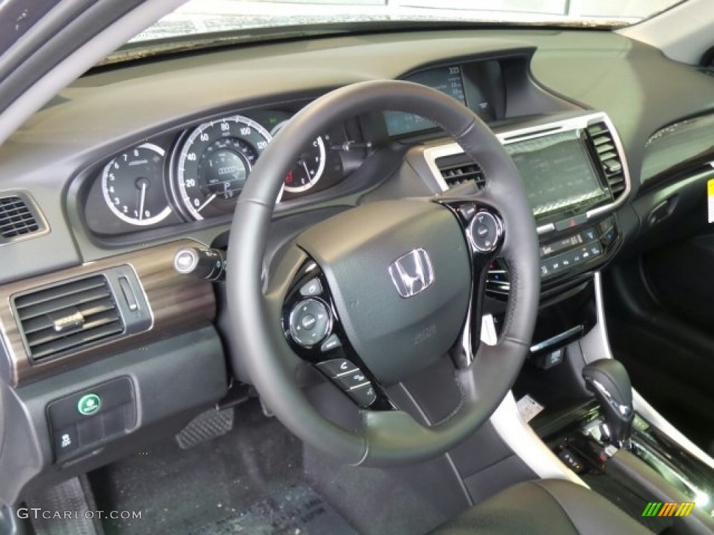 2017 Accord EX-L Sedan - Modern Steel Metallic / Black photo #9