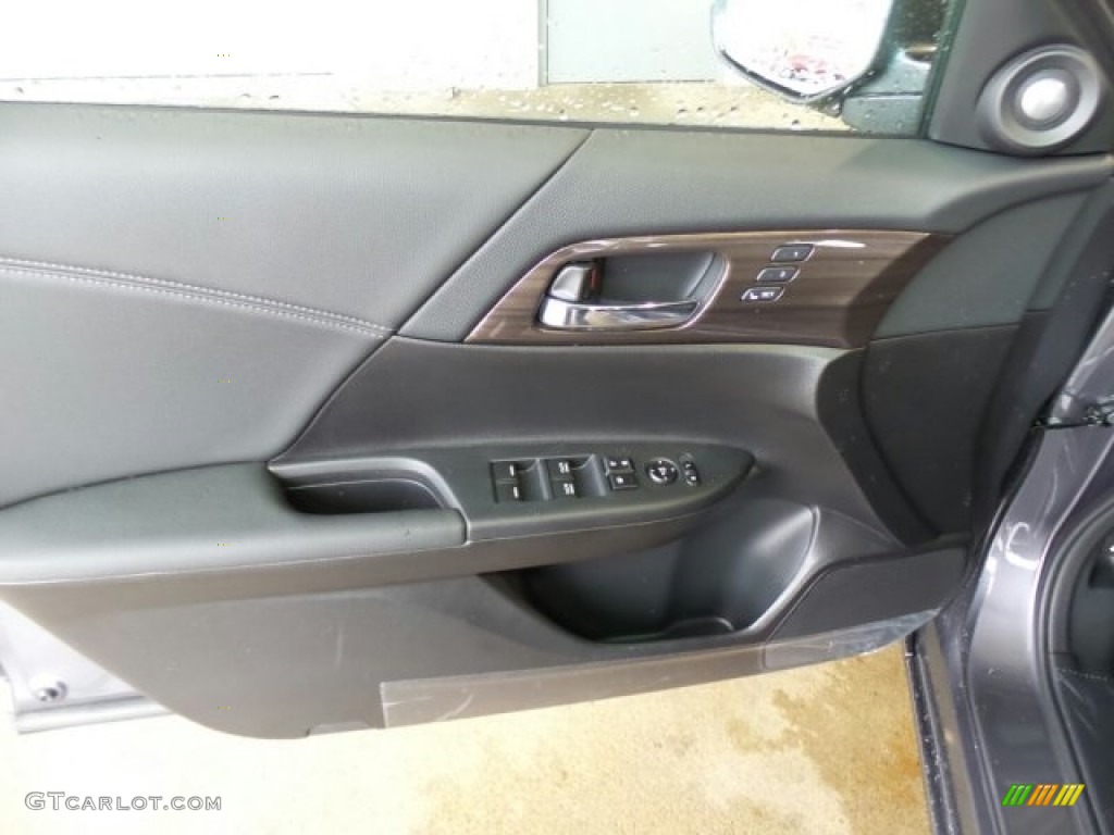 2017 Accord EX-L Sedan - Modern Steel Metallic / Black photo #14