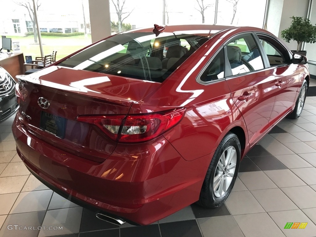 2017 Sonata SE - Scarlet Red / Gray photo #2