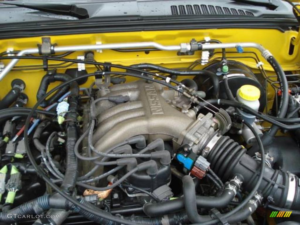 2001 Frontier XE V6 Crew Cab 4x4 - Solar Yellow / Gray photo #18