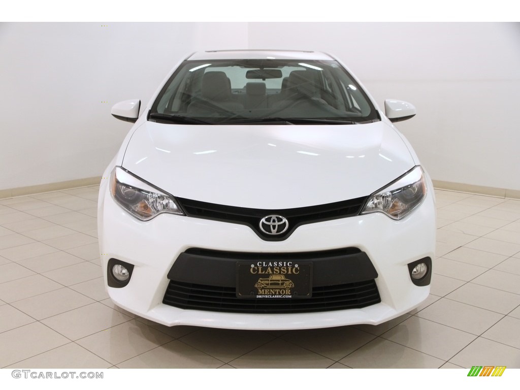 2014 Corolla LE - Super White / Ash photo #2