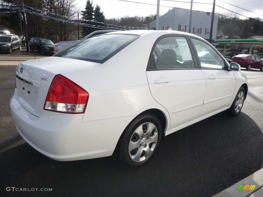 2009 Spectra EX Sedan - Clear White / Gray photo #6