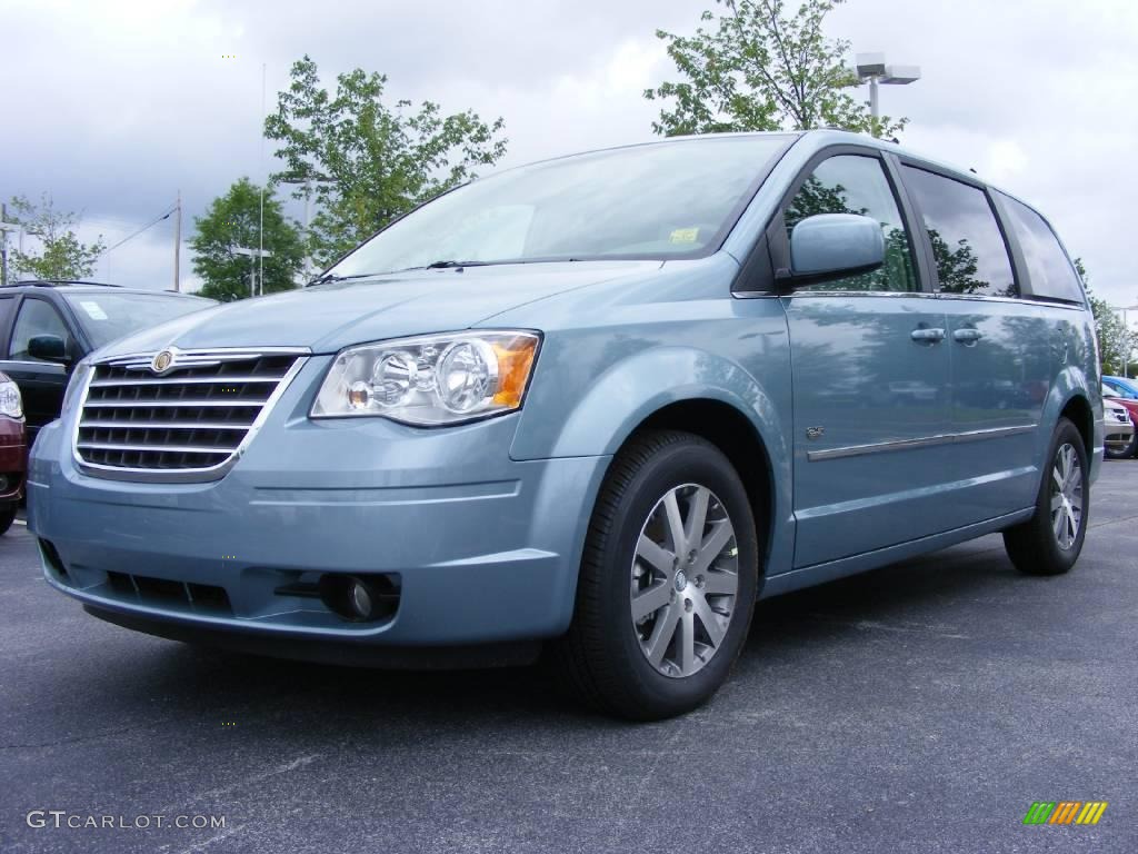 2009 Town & Country Touring - Clearwater Blue Pearl / Medium Slate Gray/Light Shale photo #1