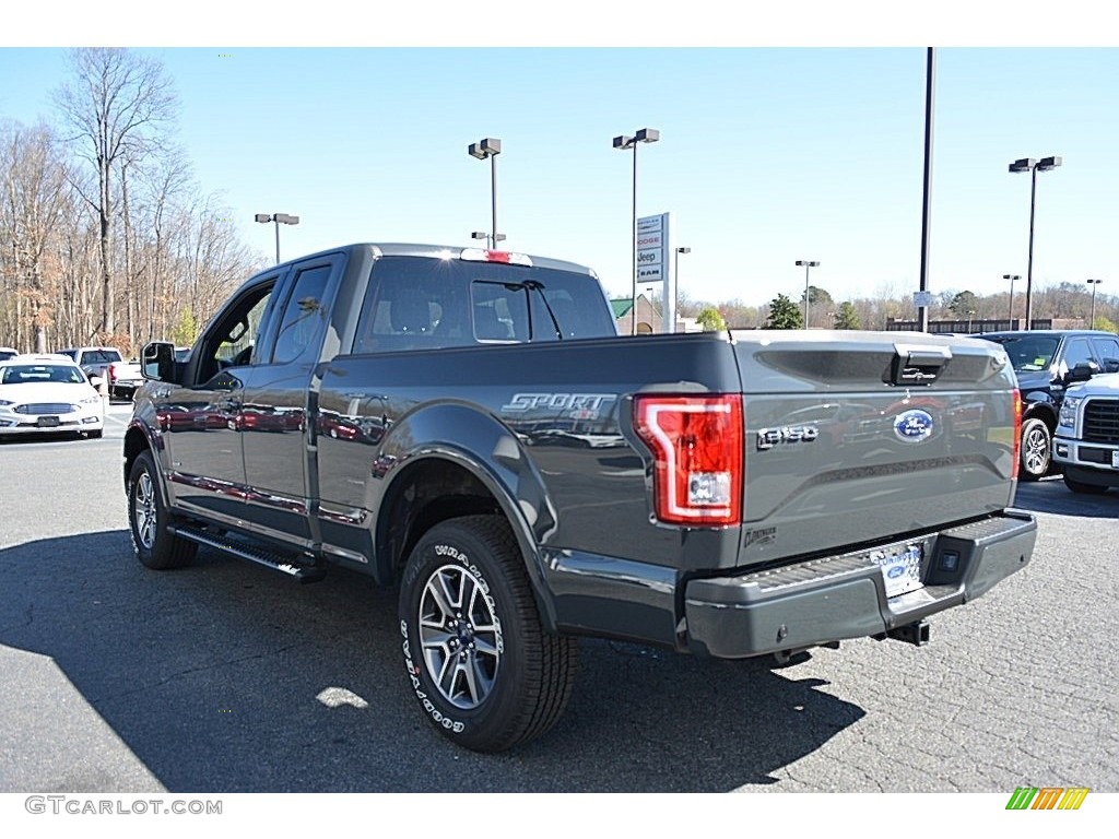 2017 F150 XLT SuperCab 4x4 - Lithium Gray / Black photo #25