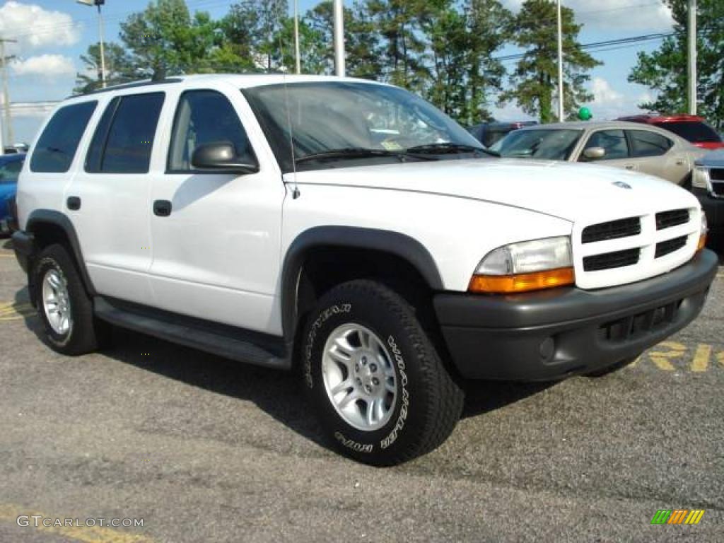 2003 Durango SXT 4x4 - Bright White / Sandstone photo #7