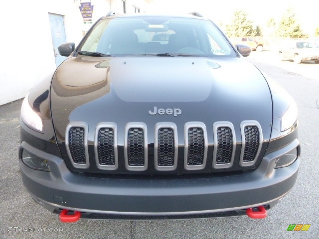 Diamond Black Crystal Pearl 2017 Jeep Cherokee Trailhawk 4x4 Exterior Photo #119162150