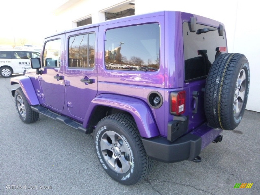2017 Wrangler Unlimited Sahara 4x4 - Extreme Purple / Black photo #3