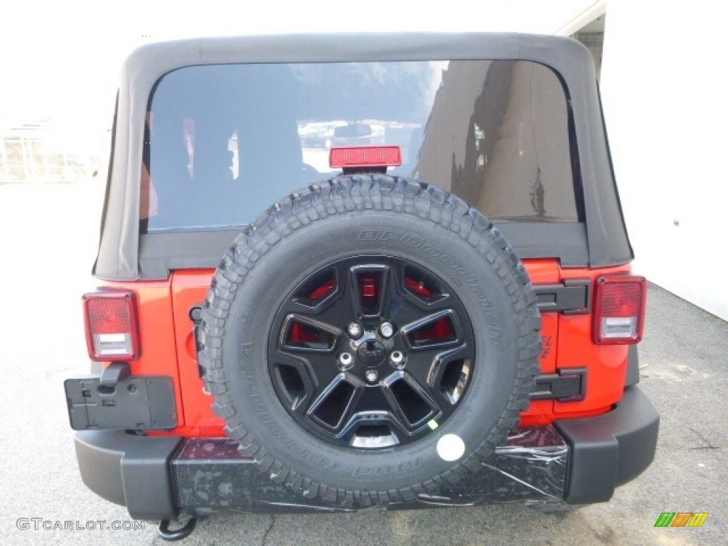 2017 Wrangler Willys Wheeler 4x4 - Firecracker Red / Black photo #4