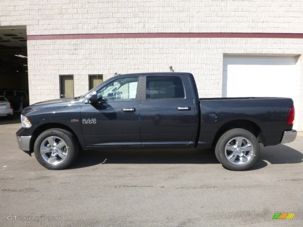 2017 1500 Big Horn Crew Cab 4x4 - Maximum Steel Metallic / Black/Diesel Gray photo #3