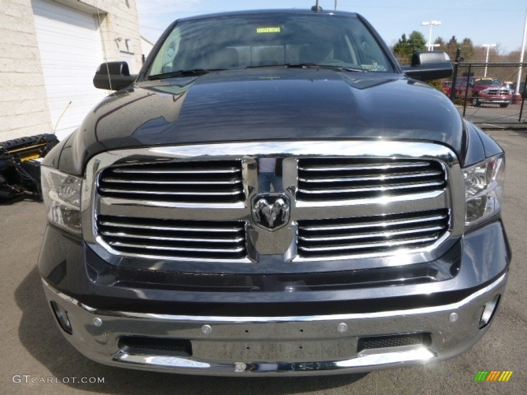 2017 1500 Big Horn Crew Cab 4x4 - Maximum Steel Metallic / Black/Diesel Gray photo #8