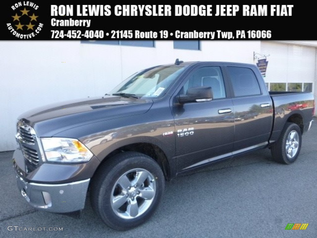 2017 1500 Big Horn Crew Cab 4x4 - Granite Crystal Metallic / Black/Diesel Gray photo #1