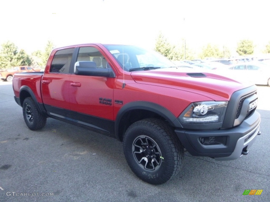 2017 1500 Rebel Crew Cab 4x4 - Flame Red / Rebel Theme Red/Black photo #6