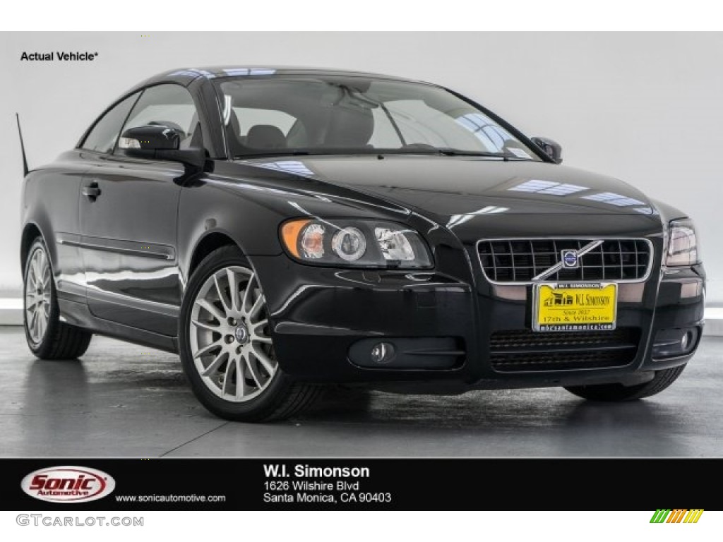 2009 C70 T5 Convertible - Solid Black / Off Black photo #1
