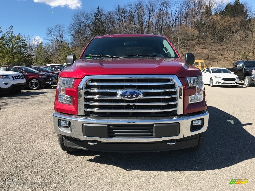 2017 F150 XLT SuperCrew 4x4 - Ruby Red / Earth Gray photo #2