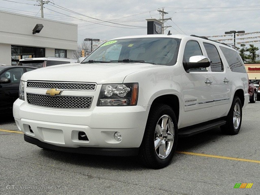 2013 Suburban LTZ 4x4 - Summit White / Ebony photo #3