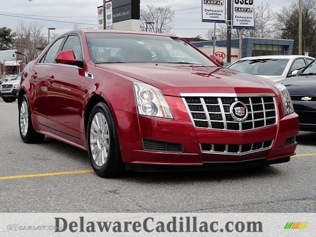 2013 CTS 4 3.0 AWD Sedan - Crystal Red Tintcoat / Cashmere/Cocoa photo #1