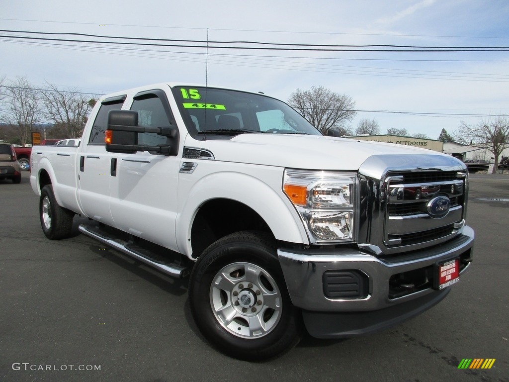 2015 F250 Super Duty XLT Crew Cab 4x4 - Oxford White / Steel photo #1