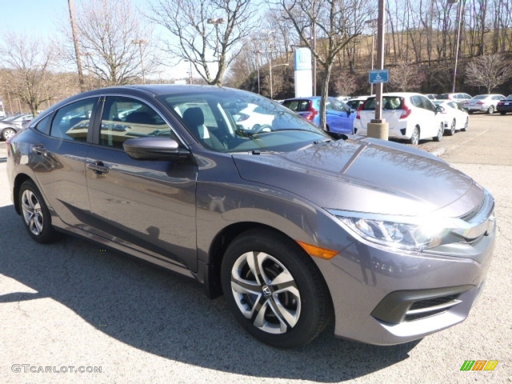 Modern Steel Metallic 2017 Honda Civic LX Sedan Exterior Photo #119175122