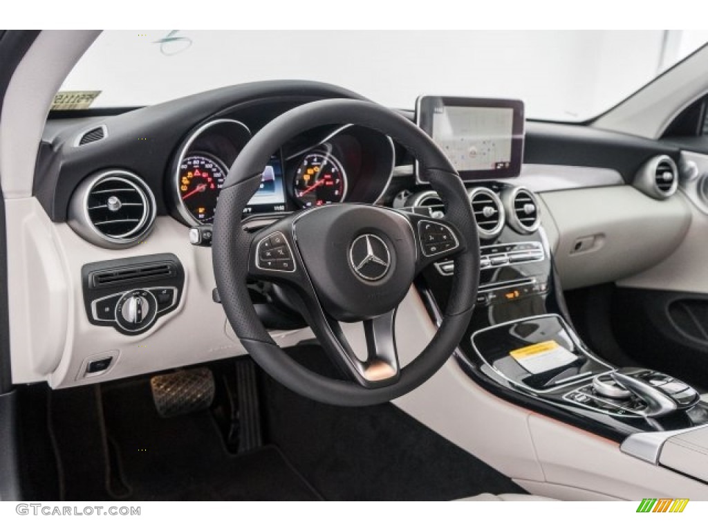 2017 Mercedes-Benz C 300 Coupe Crystal Grey/Black Dashboard Photo #119176088