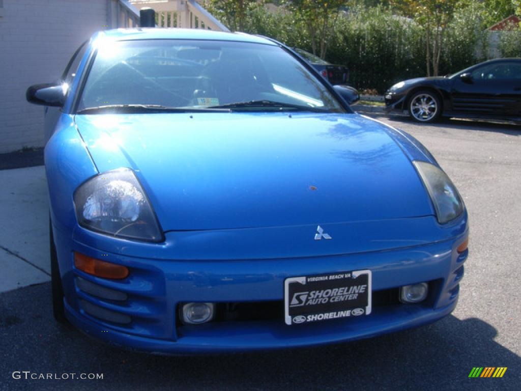 2002 Eclipse GT Coupe - Chrome Blue Pearl / Black photo #1