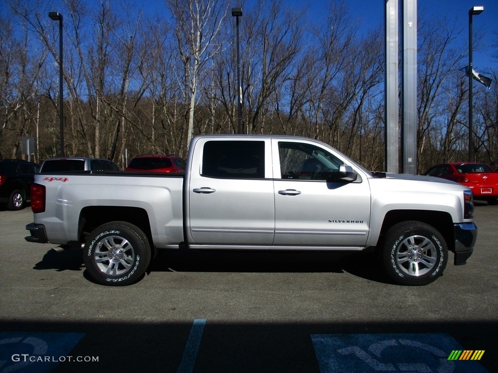 2017 Silverado 1500 LT Crew Cab 4x4 - Silver Ice Metallic / Jet Black photo #8