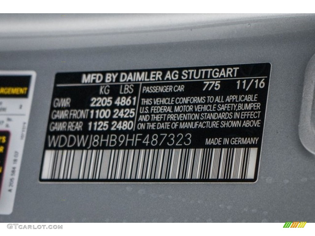 2017 C Color Code 775 for Iridium Silver Metallic Photo #119176349