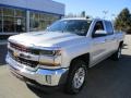 2017 Silver Ice Metallic Chevrolet Silverado 1500 LT Crew Cab 4x4  photo #11