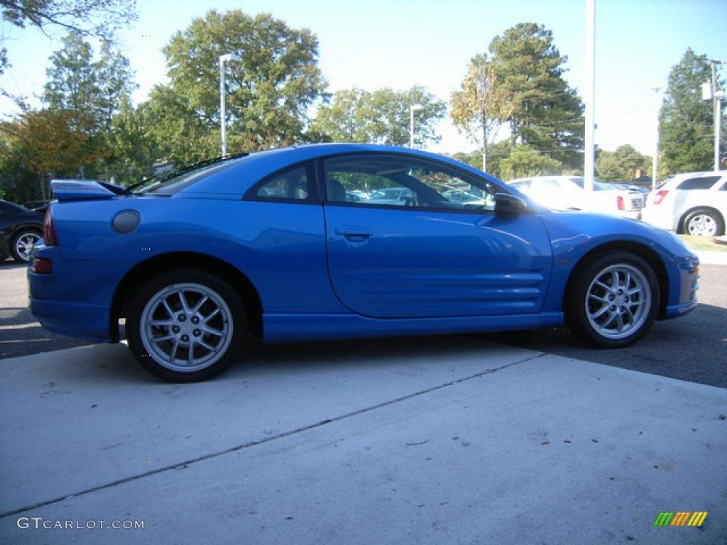 2002 Eclipse GT Coupe - Chrome Blue Pearl / Black photo #3