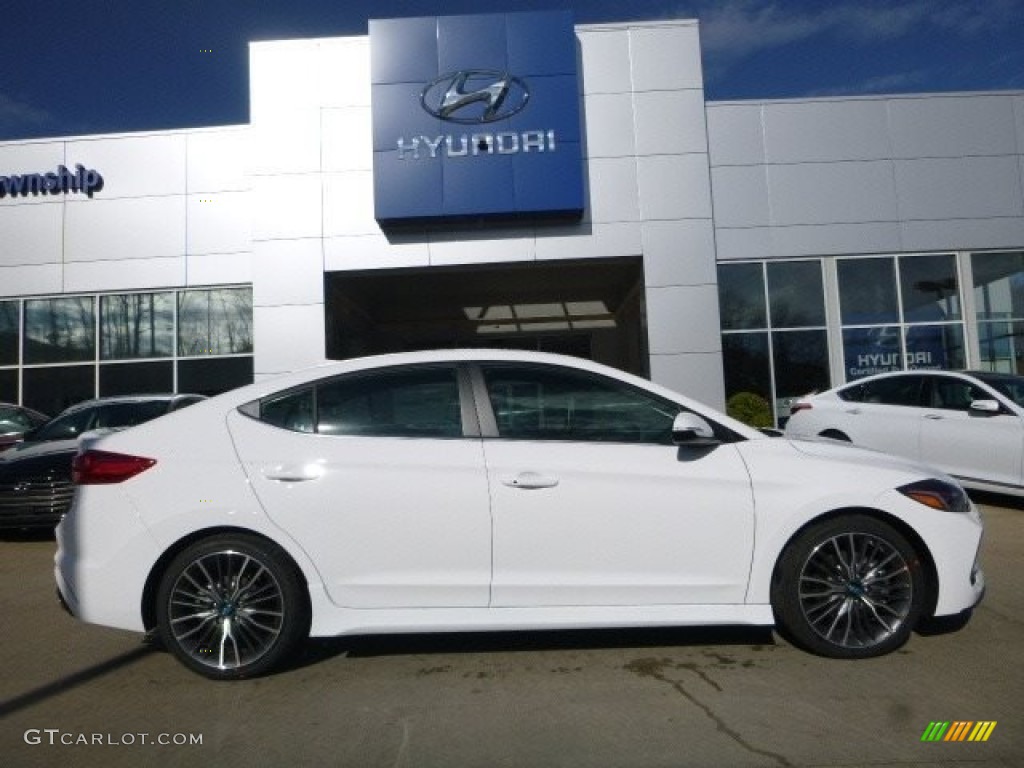 White Hyundai Elantra