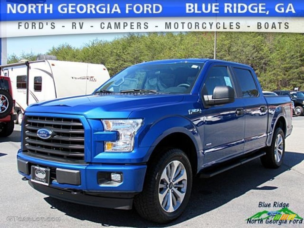 2017 F150 XL SuperCrew 4x4 - Lightning Blue / Black photo #1