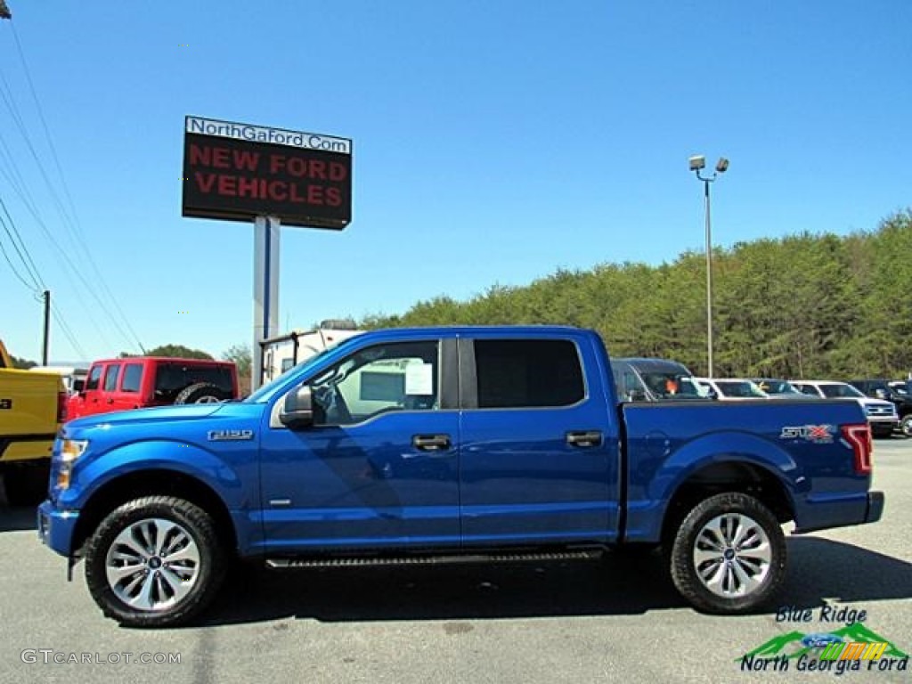 2017 F150 XL SuperCrew 4x4 - Lightning Blue / Black photo #2