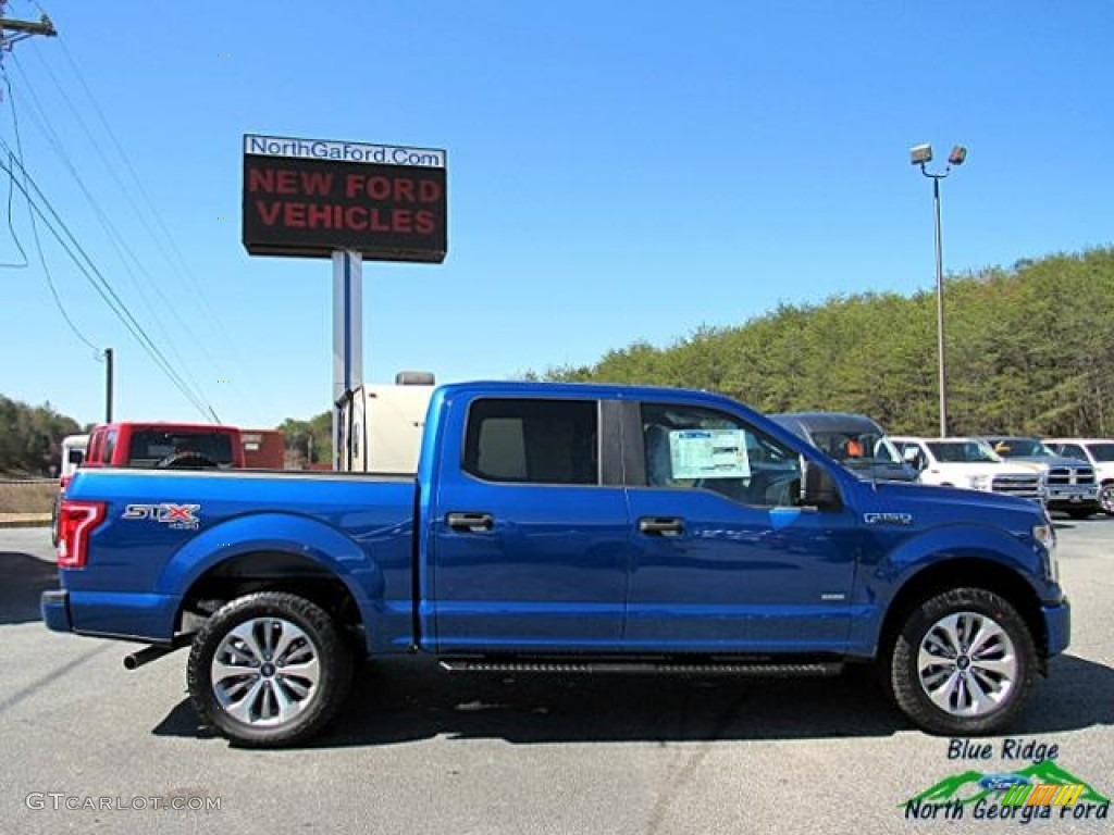 2017 F150 XL SuperCrew 4x4 - Lightning Blue / Black photo #6