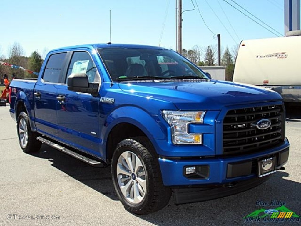 2017 F150 XL SuperCrew 4x4 - Lightning Blue / Black photo #7