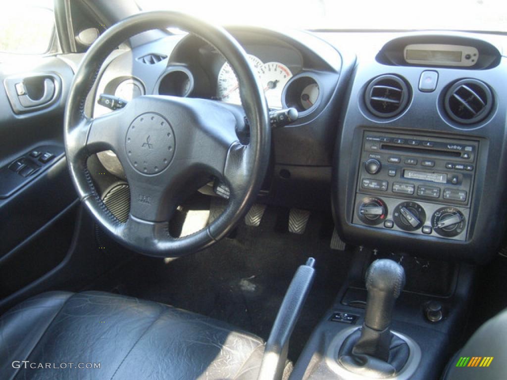 2002 Eclipse GT Coupe - Chrome Blue Pearl / Black photo #11