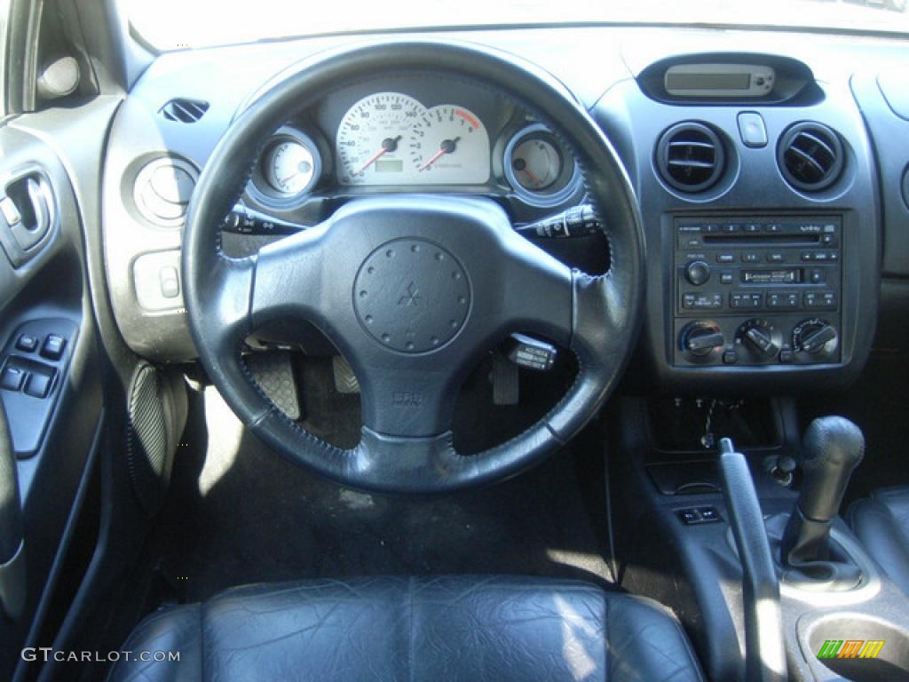 2002 Eclipse GT Coupe - Chrome Blue Pearl / Black photo #12