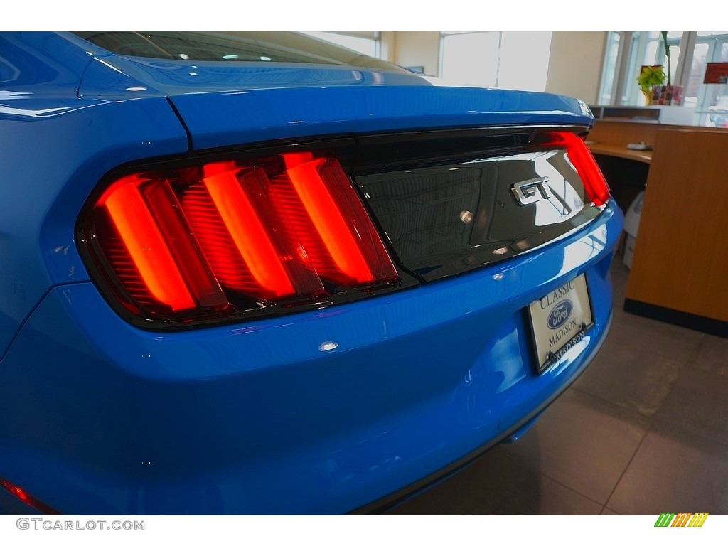 2017 Mustang GT Premium Coupe - Grabber Blue / Ebony photo #9