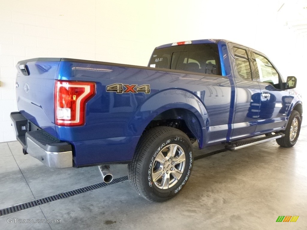 2017 F150 XLT SuperCab 4x4 - Lightning Blue / Earth Gray photo #2
