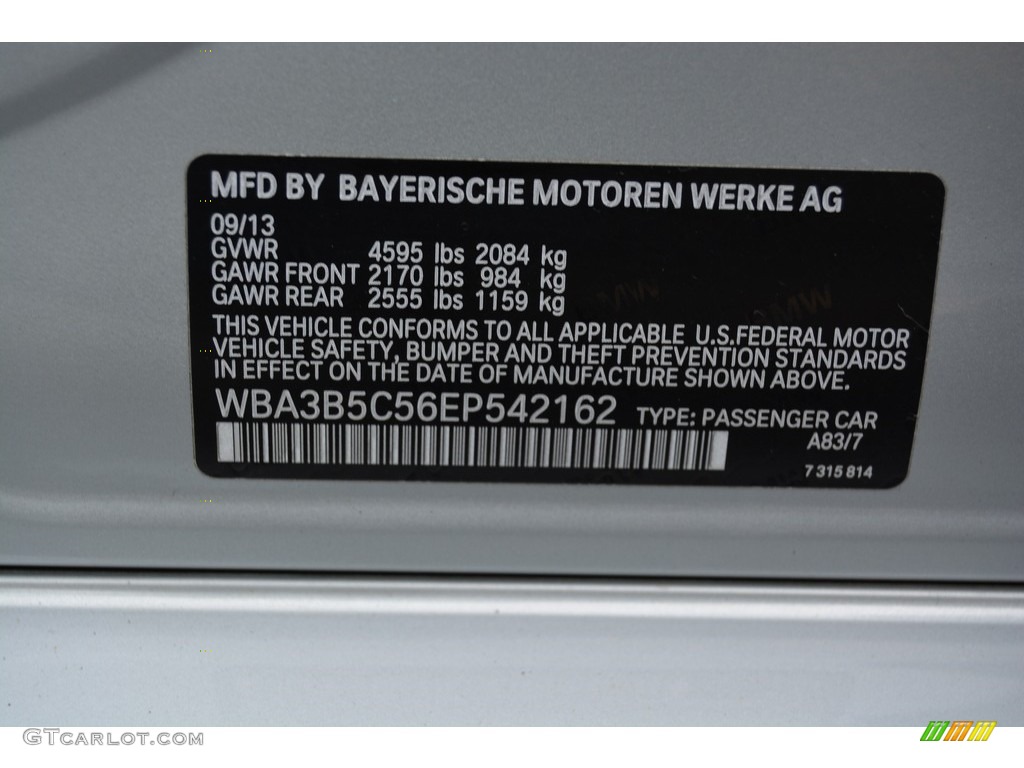 2014 3 Series 328i xDrive Sedan - Glacier Silver Metallic / Black photo #34