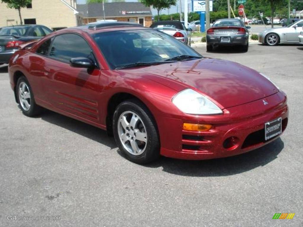2003 Eclipse GS Coupe - Ultra Red Pearl / Midnight photo #7