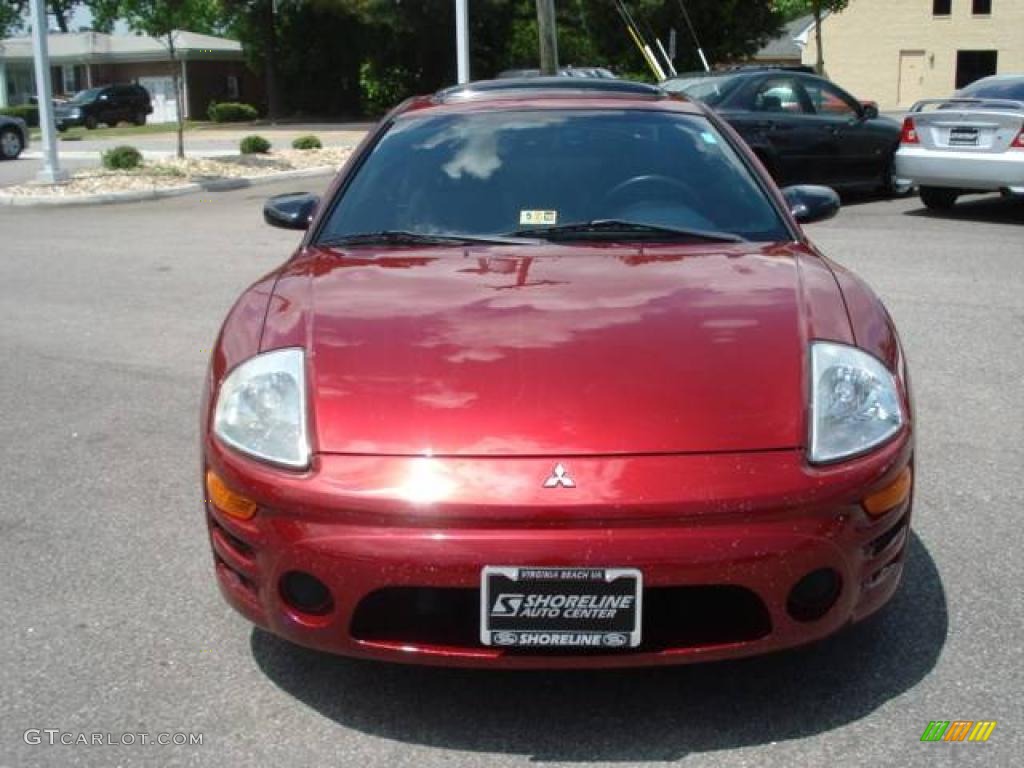 2003 Eclipse GS Coupe - Ultra Red Pearl / Midnight photo #8