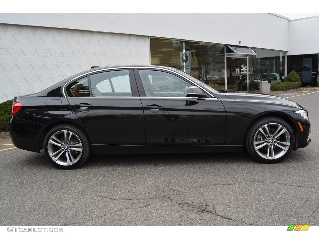 2017 3 Series 330i xDrive Sedan - Black Sapphire Metallic / Saddle Brown photo #2
