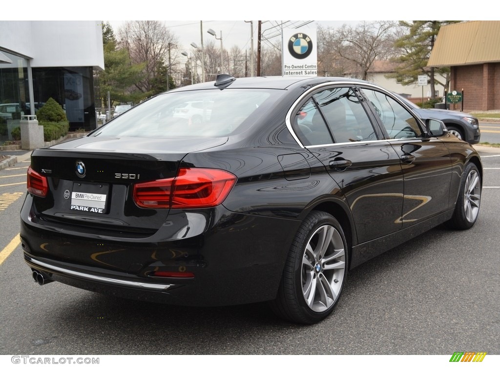 2017 3 Series 330i xDrive Sedan - Black Sapphire Metallic / Saddle Brown photo #3