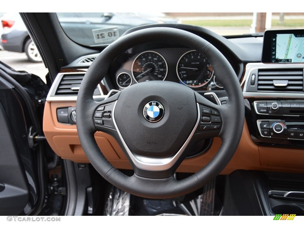 2017 3 Series 330i xDrive Sedan - Black Sapphire Metallic / Saddle Brown photo #18