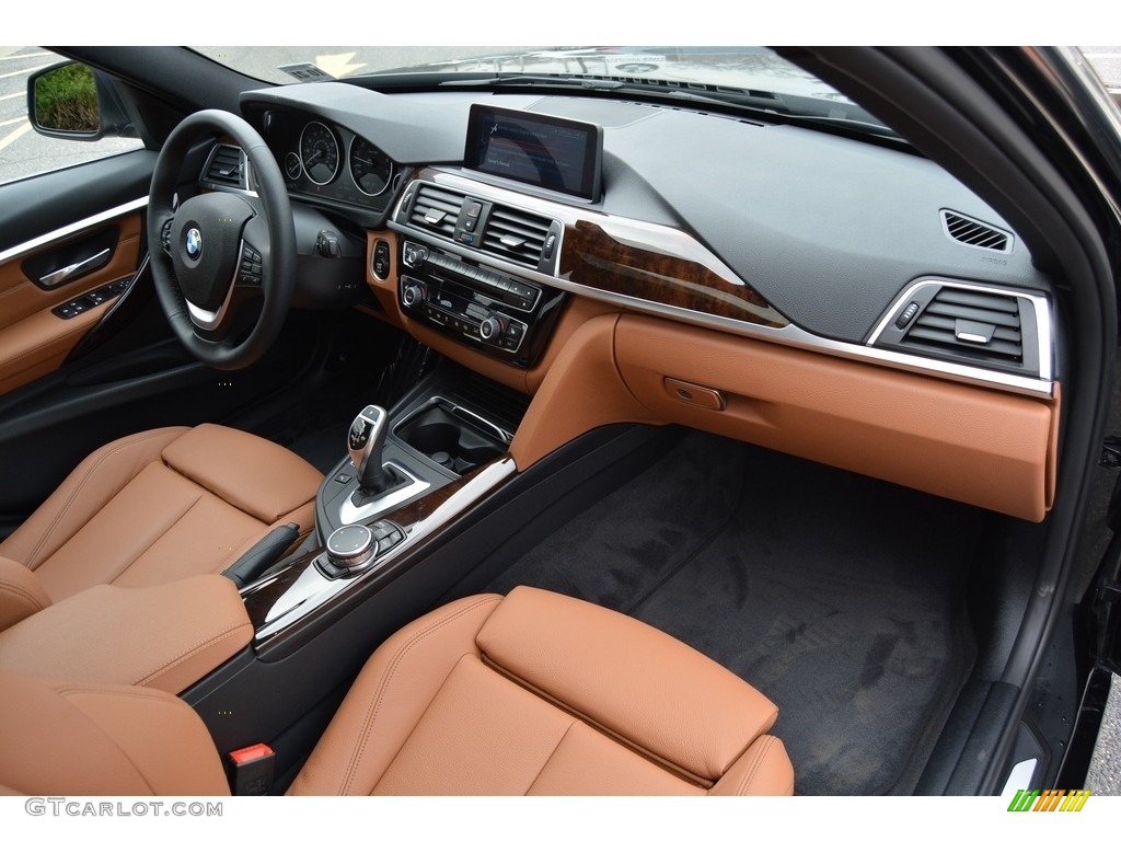 2017 3 Series 330i xDrive Sedan - Black Sapphire Metallic / Saddle Brown photo #27