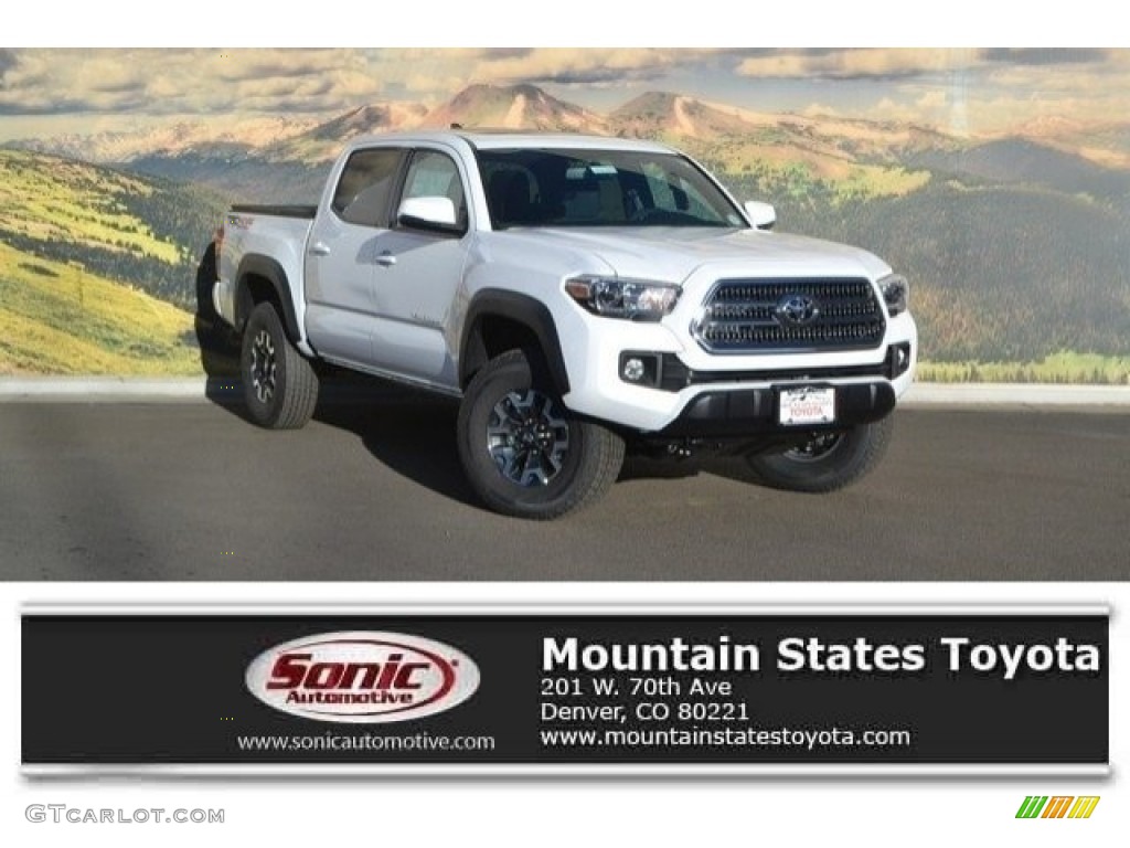 2017 Tacoma TRD Off Road Double Cab 4x4 - Super White / TRD Graphite photo #1