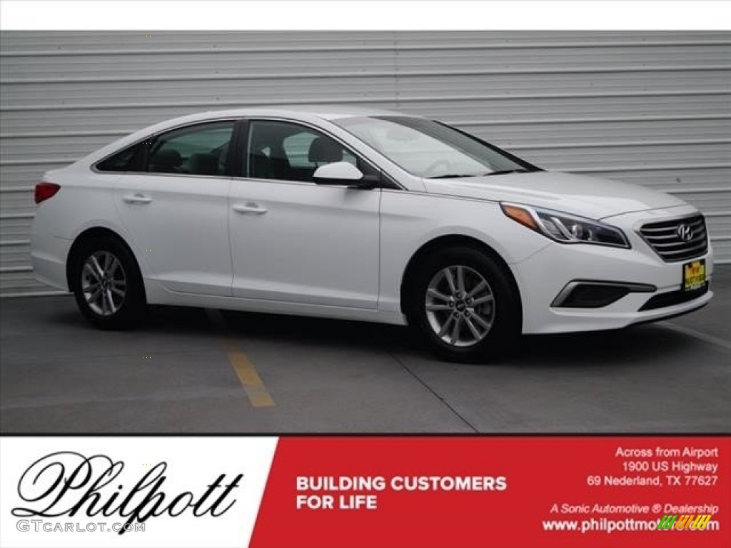2016 Sonata SE - Quartz White Pearl / Gray photo #1
